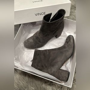 Vince grey suede ankle boots